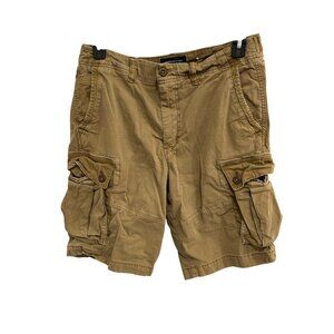 American Eagle Outfitters Mens Khaki Comfort Fit  Cargo Shorts Size 33 Summer
